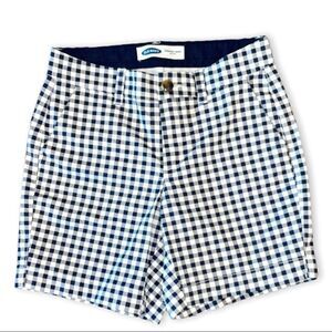 OLD Navy Everyday Mid-Rise Navy Gingham Check Size 0